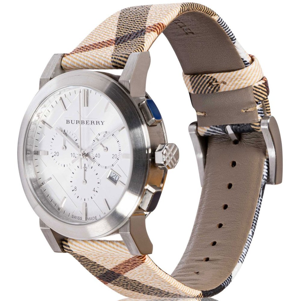 Unisex BURBERRY Large Check Chronograph Watch w/ box/manual